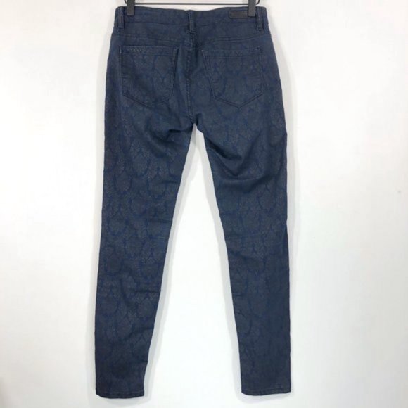 BlankNYC Printed Damask Filigree Skinny Jeans Dark Denim Size 28 - Picture 7 of 16